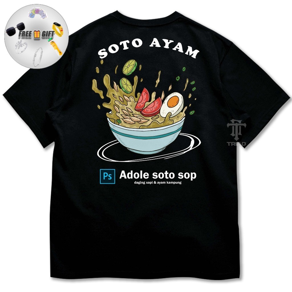 Kaos Indonesia Local Food Series SOTO AYAM | Tshirt Culture Baju Distro Makanan Kuliner Nusantara