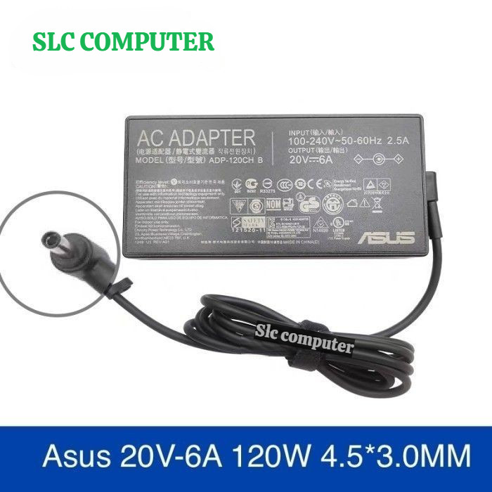 Adapter Asus Zenbook Flip 15 Q528 Q538EI 20V 6A 120W 4.5*3.0mm part laptop