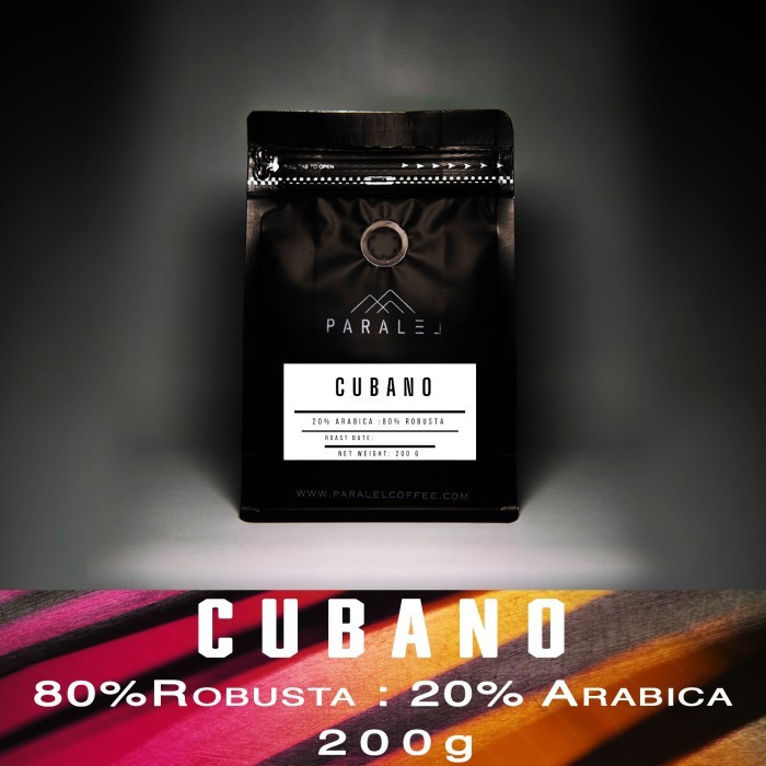 

[BIG SALE] Cubano 80% Robusta : 20% Arabica 200g Coffee Beans Biji Kopi - Coarse/Kasar