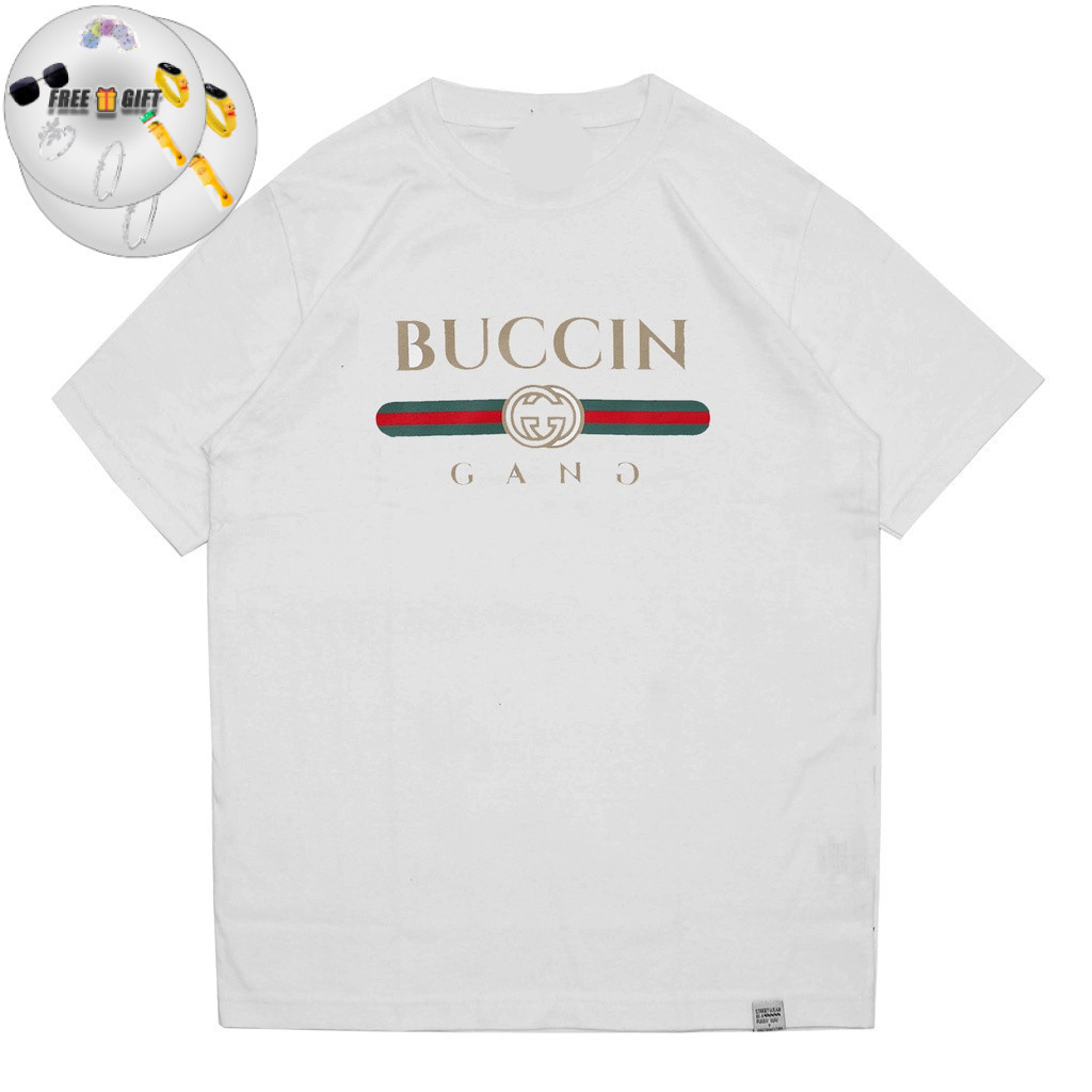 [FREE GIFT]  Kaos Buccin Gang - Putih - Baju Parody plesetan - T shirt Lucu Unik - Unisex - 24s - Re