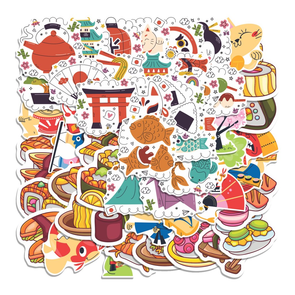 

COD 50 Pcs Stiker JAPANESE THEME Lucu Anti Air Untuk Dekorasi Notebook Sepeda Skateboard Handphone