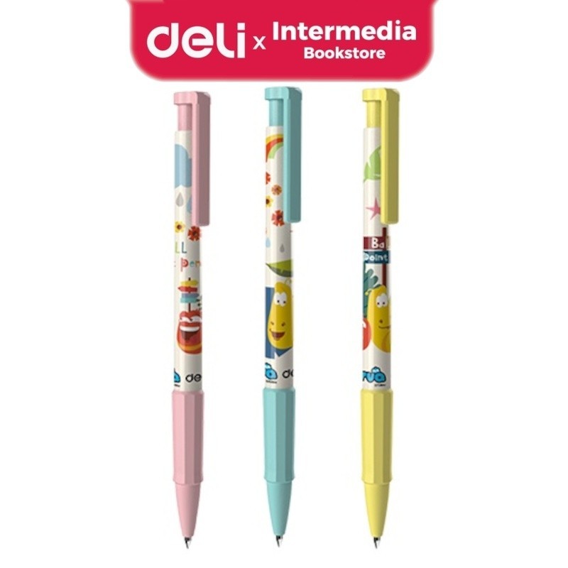 

Deli EQ26-BK Larva Ballpoint Pen / Pulpen Semi Gel Cetek Hitam 0.5mm Ujung Bundar Menulis Lebih Lancar