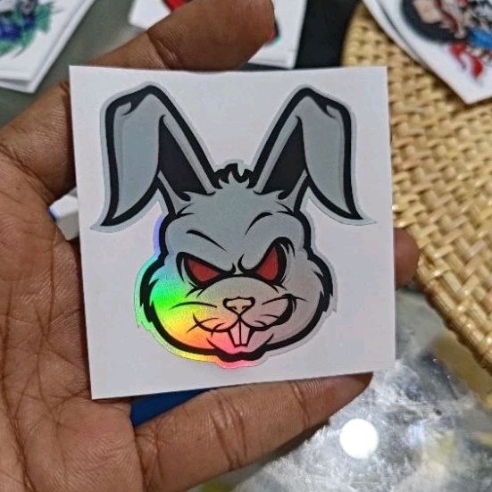 

sticker rebbit. stiker kelinci lucu