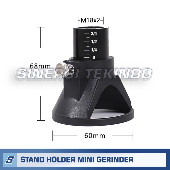 Stand Holder Mini Grinder 18mm Adaptor Dudukan Bor Tuner Mini Gerinda