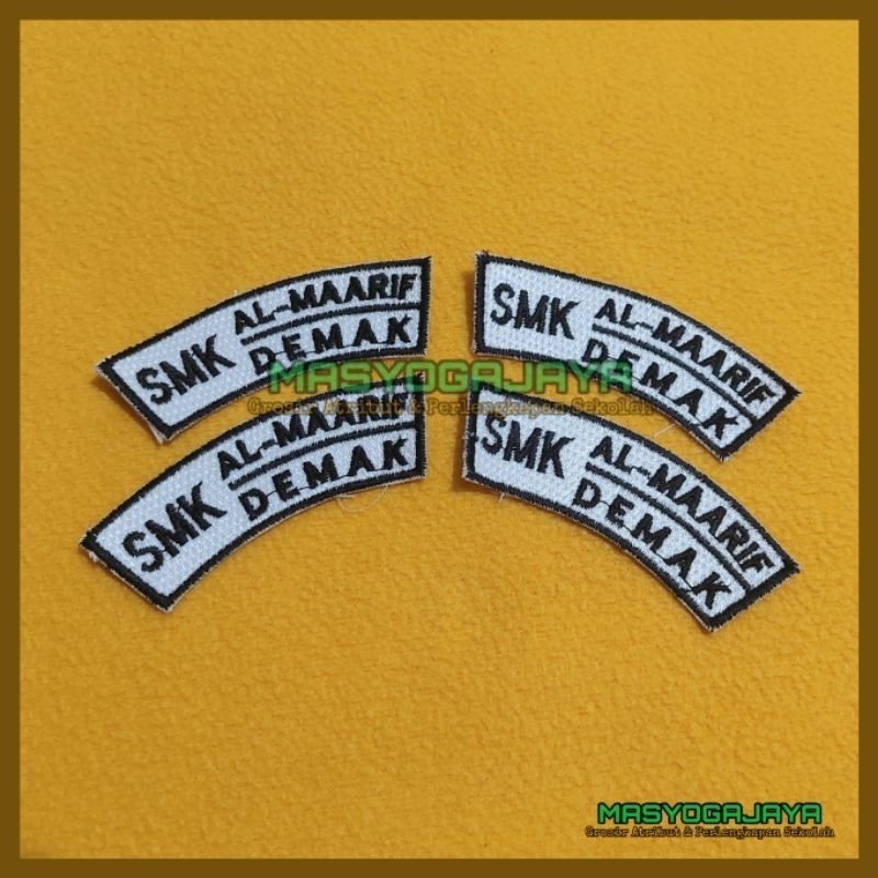 Bordir Bet Lokasi Sekolah / Badge Lokasi Sekolah / Badge Nama Sekolah / Emblem Lokasi Sekolah - Atri