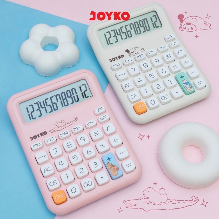 

Kalkulator JOYKO CC 72CO 12 Digit Warna Pastel | Big Display, Anti Slip, Grand Total - Battery LR1130