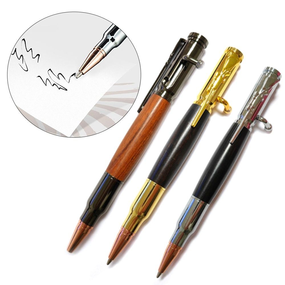 

1.0mm Metal Press Type Ballpoint Pen Black Ink Gel Pen Light Luxury Signature Pen Students Gift Business School Office Supplies