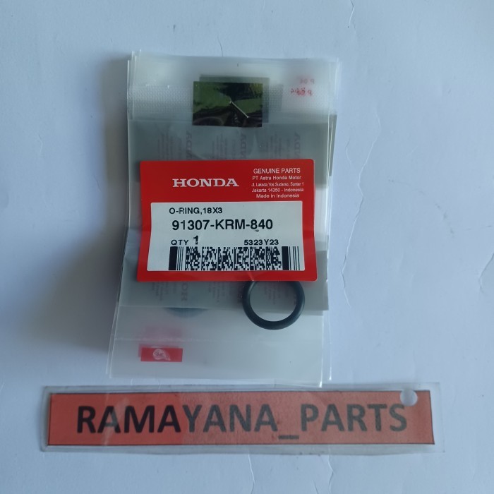 O-Ring 18 X 3 Oring Tutup Oli Mesin 91307KRM840 berkualitas