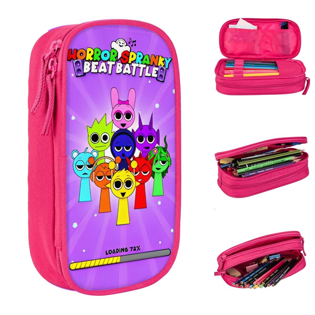 

New Sprunki Horror Spranky Pencil Case Pencil Pouch Pen for Girl Boy Large Storage Bag School Supplies Cosmetic Accessories
