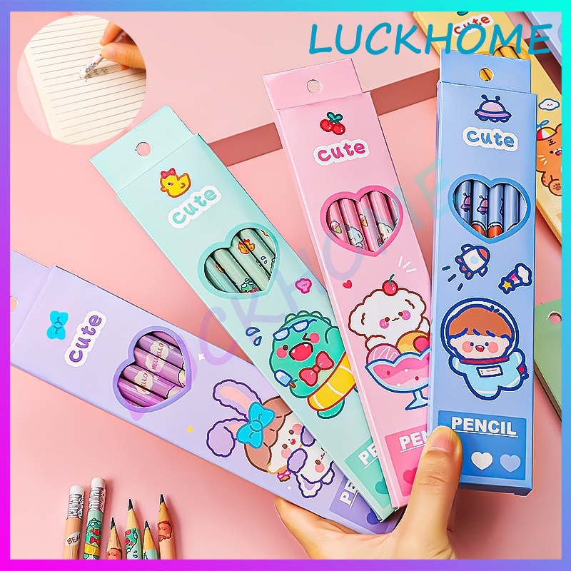 

10 PCS Pensil Set Isi Banyak Pensil Anak Karakter Lucu Set Pensil Tulis Motif+Penghapus Pensil Murah Meriah