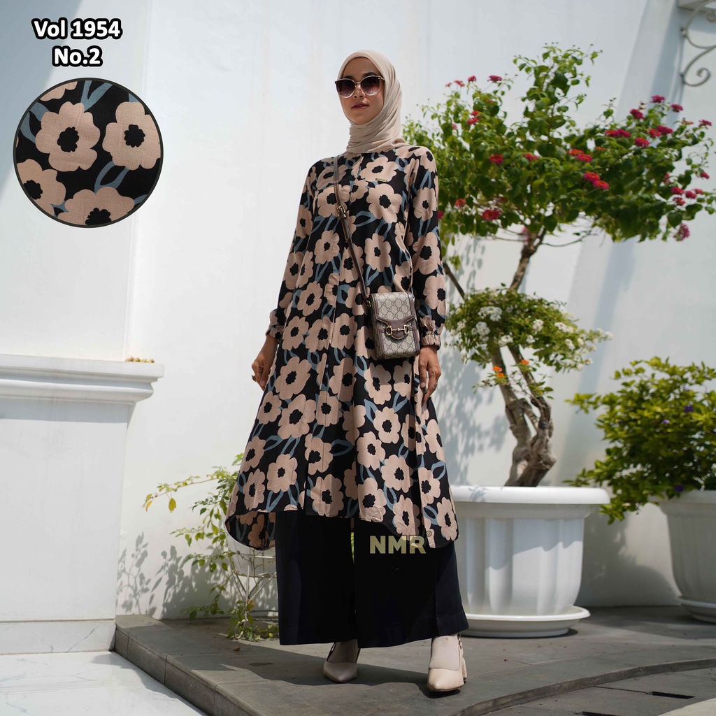 NMR Setelan Celana Kulot Tunik Rayon D Vol 1954-2