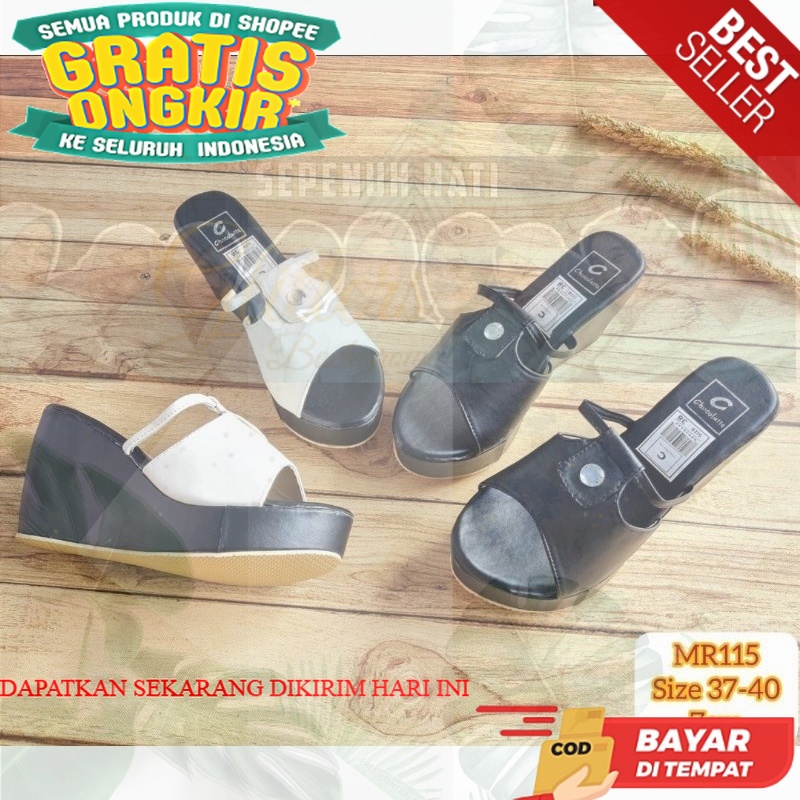 SEPATU CASUAL WEDGES WANITA IMPORT Mr 115   Untuk  7cm SENDAL WEJES PEREMPUAN IMPOR WEGES KEKINIAN S