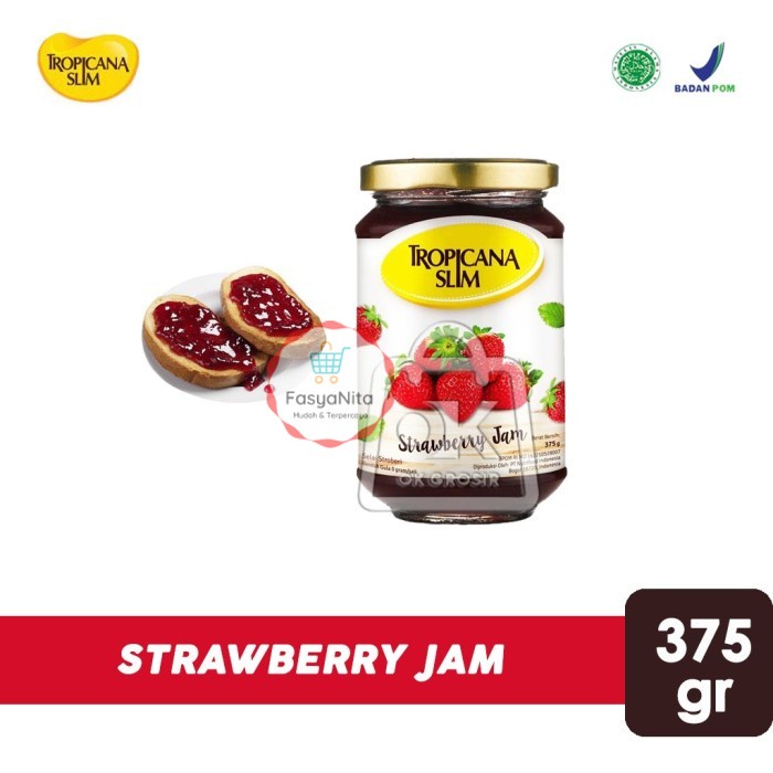 

Selai Tropicana Slim Strawberry Jam (375gr) - FasyAnita Mart Denpasar