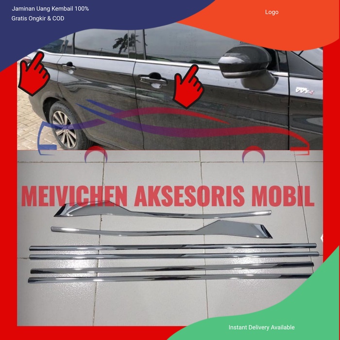 LIST KACA SAMPING MOBIL TOYOTA ALL NEW VELOZ 2021 - 2022 CHROME Aksesoris mobil