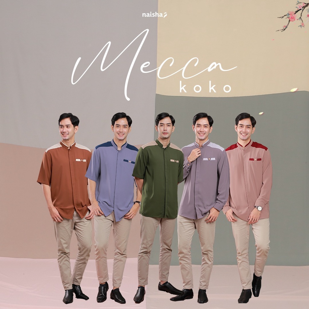 Naisha Official / Mecca Koko Dewasa / Mecca Family Set / Baju Koko Dewasa / Baju Couple Naisha / Sar