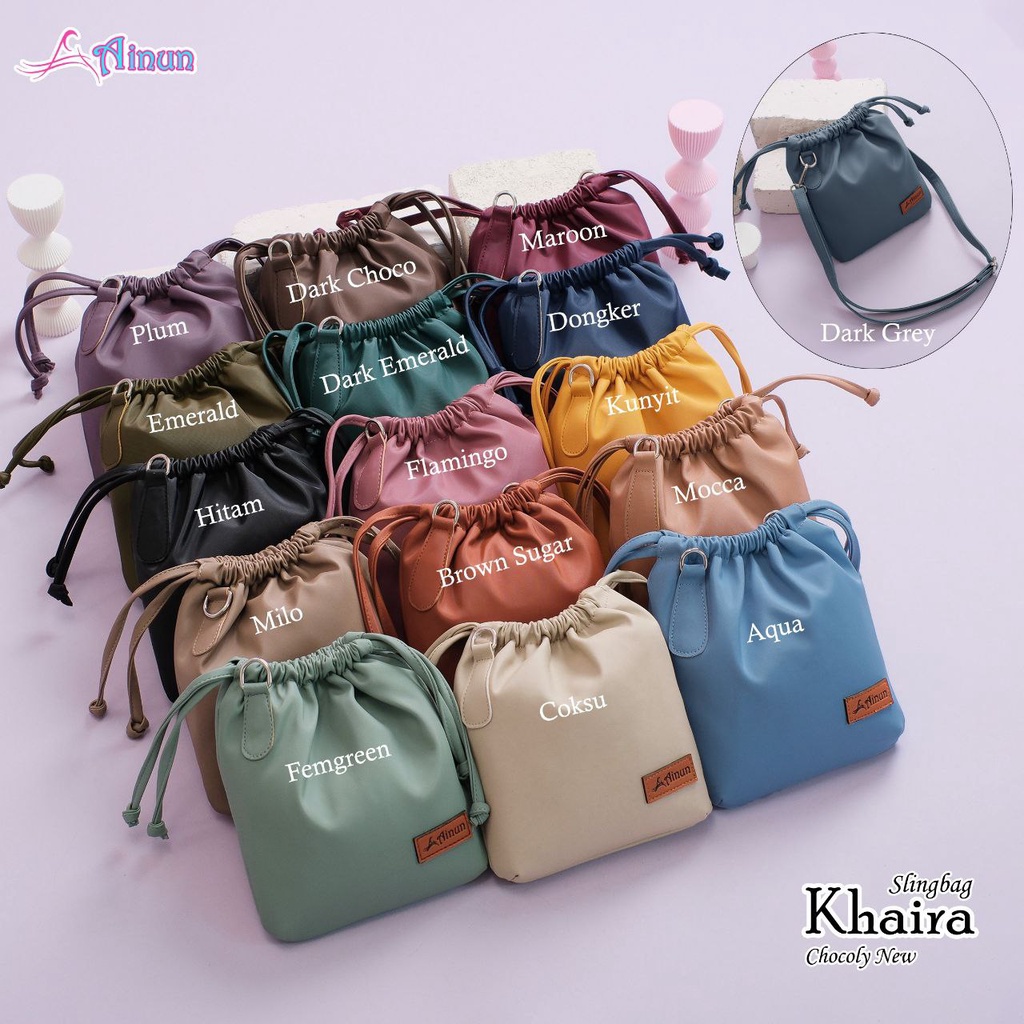Slingbag Mini Khaira /Tas Serut Cantik/Tas Termurah Original Ainun