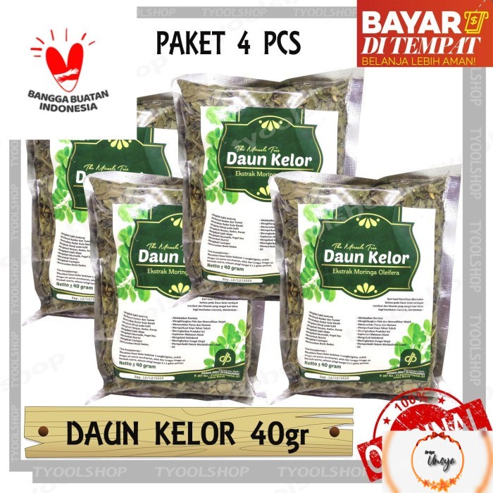 

[ PAKET 4 pcs ] Teh Daun Kelor Curah 40gr