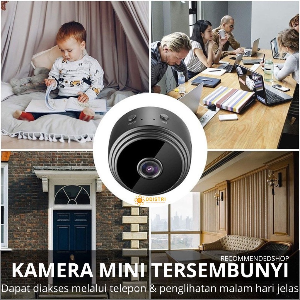 Kamera Mini Tersembunyi dengan Kemampuan Penglihatan Malam CCTV Mini Tersembunyi dengan Koneksi WiFi