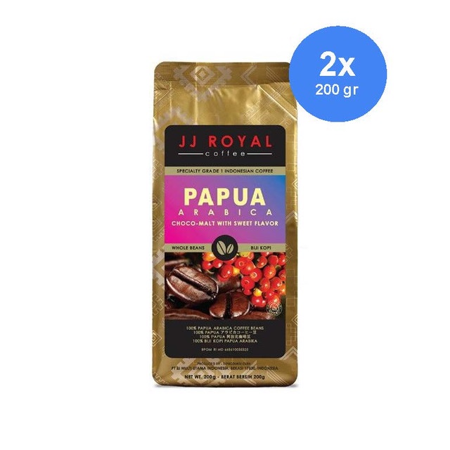 

JJ Royal Coffee Beans Papua Arabica 200 gr x 2