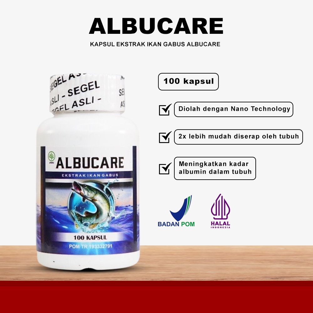 Obat Pasca Operasi bedah atau Patah tulang Mempercepat pemulihan Albumin Ektrak Ikan Gabus 100 Kapsu
