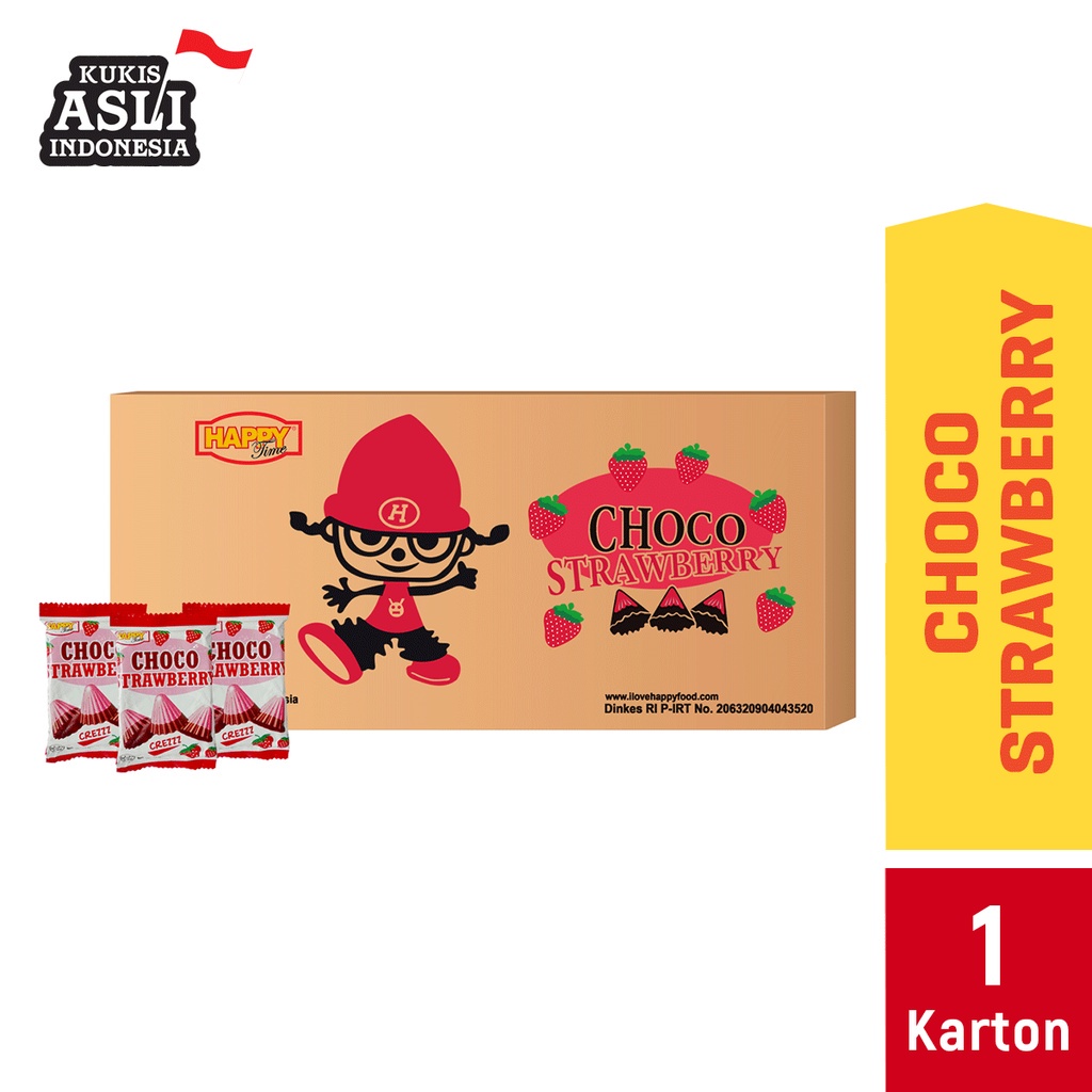 

Happy Time Choco Strawberry (1 Karton isi 12 Renceng)