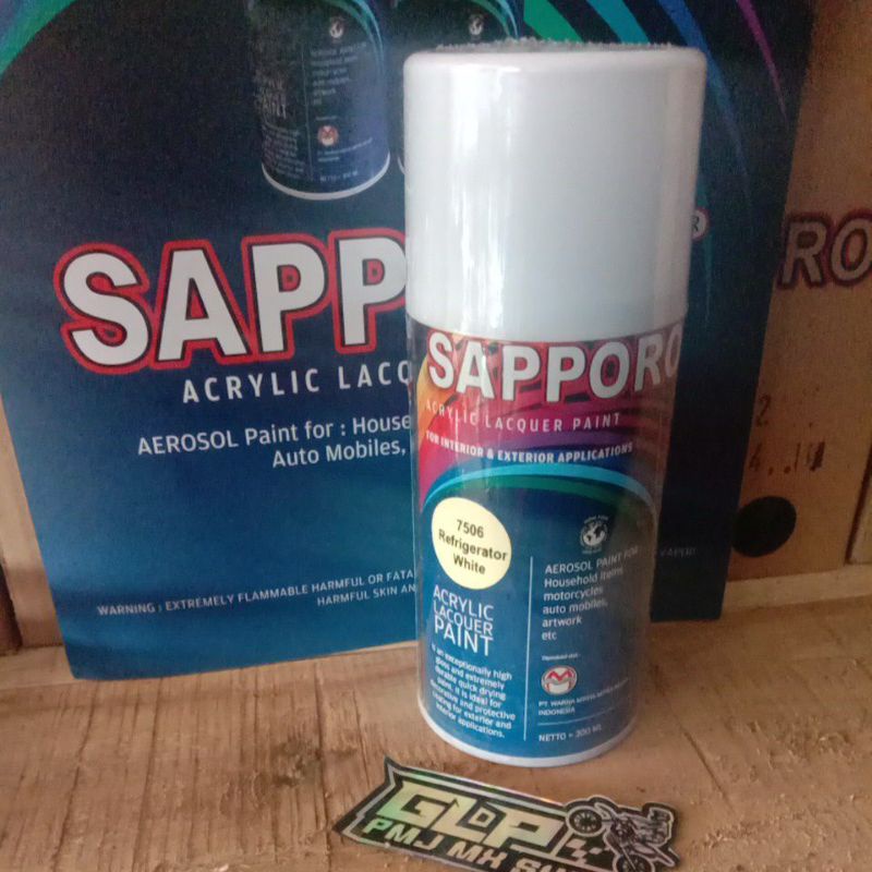 Saporo SAPPORO 7506 Refrigerator White Putih Tulang-Kumel 300ml Cat Semprot Spray Motor Pilok Pilox