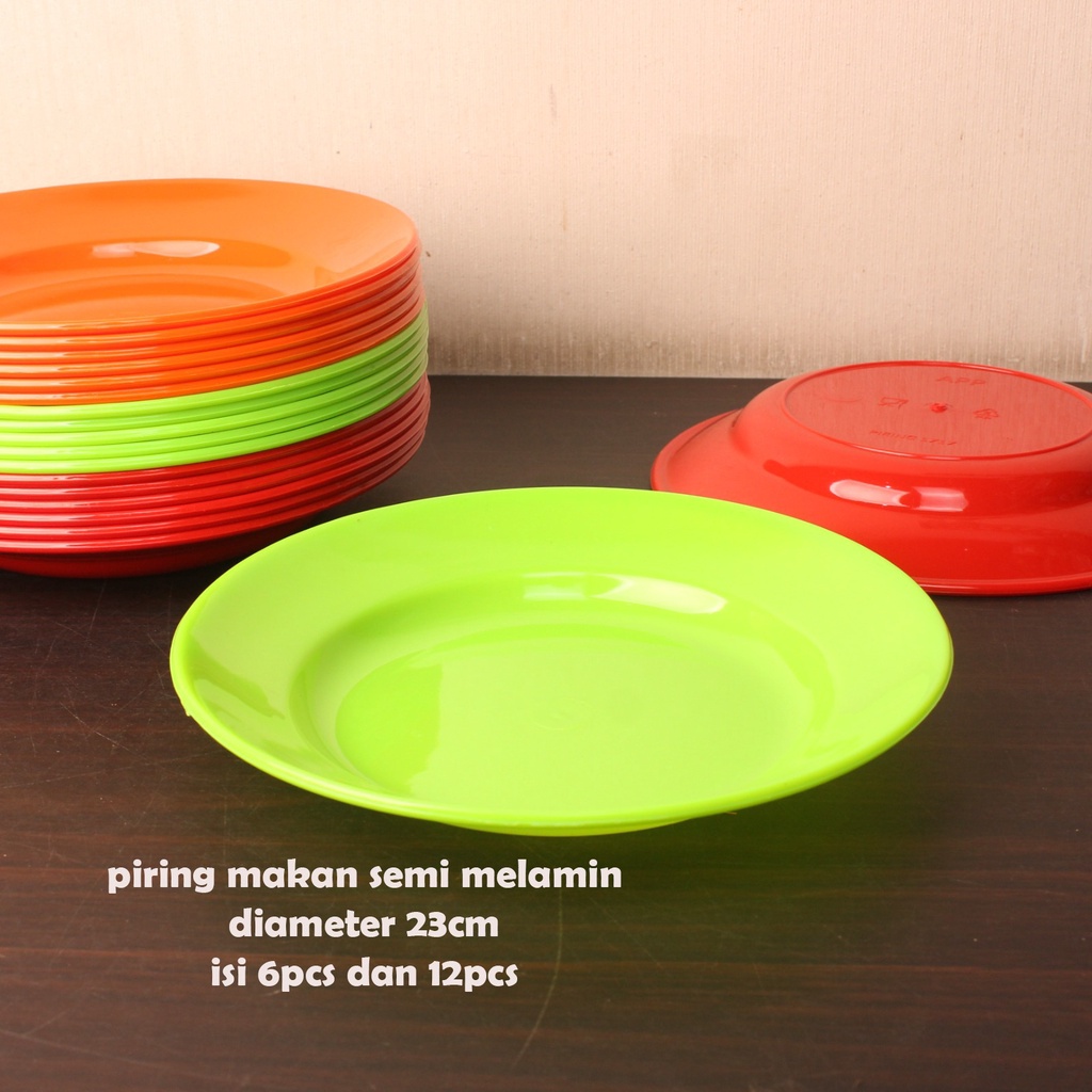 PIRING MAKAN PLASTIK/PIRING PLASTIK SEMI MELAMIN MURAH