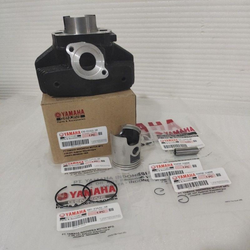 COD Cylinder Block blok seker Seher + piston kit Set Yamaha Alfa Original JAPAN ASLI - RPMSEMARANG1