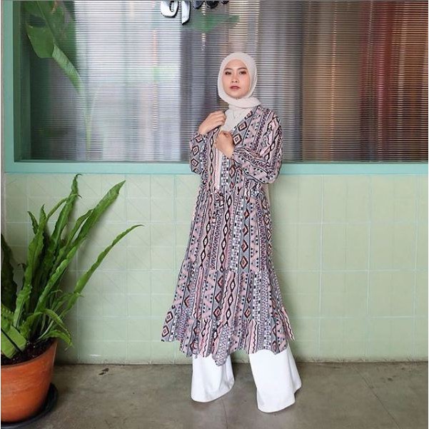 Delonix Outer / Atasan Cardigan Wanita Terbaru Baju Lebaran Atasan Outer Cardi Atasan Murah Atasan M