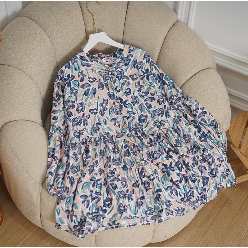 Weijia Fashion Baju Atasan Wanita JJumbo / MIRSANY OVERSIZE JUMBO Floral / Blus Motif Bunga / Busana