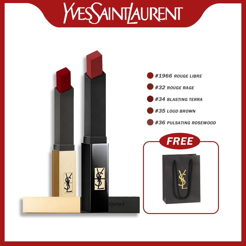 【COD】 【EXP 03.2026】YSL lipstik / Yves Saint Laurent rouge pur couture the slim matte lipstick  32 34
