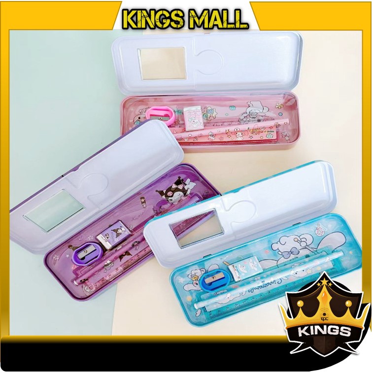 

KINGS - S6003 Kotak Pensil Sanrio Bening 2 Tingkat / Kotak Pensil Sanrio / Kotak Pensil Magnet / Kotak Pensil Anak / Kotak Pensil