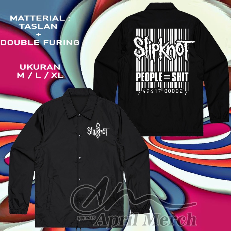 jaket coach bahan taslan waterproof motif slipknot V004 893 - RedMerch - Red Merch