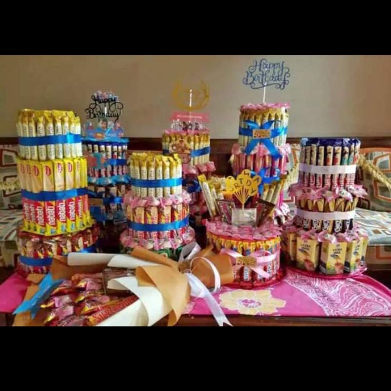 

TERMURAH !!! KUE TART TOWER SNACK ULANG TAHUN