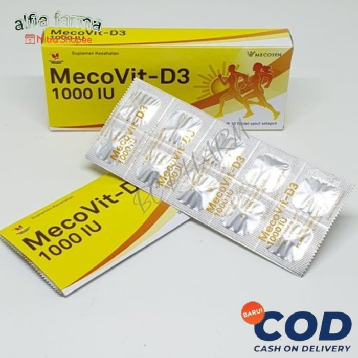 Mecovit D3 1000iu 1strip 10 tablet /Vitamin D3 1000 iu originale