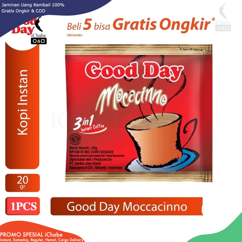 

[BISA COD] DS Good Day Mocacinno Moka 20 gr Kopi Instan [1 sachet]