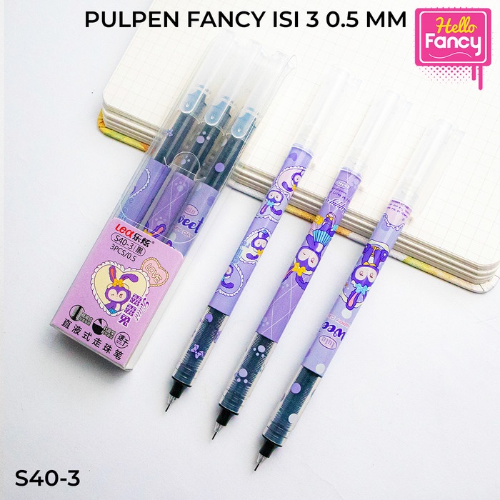 

Gel Pen Candy Karakter Rabbit / PULPEN-S40-3 Gel 0.5 mm 1 Pak isi 3