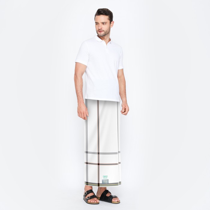 11.11 bigg sale Sarung BHS Cosmo Takmir Silver Monochrome Putih Abu