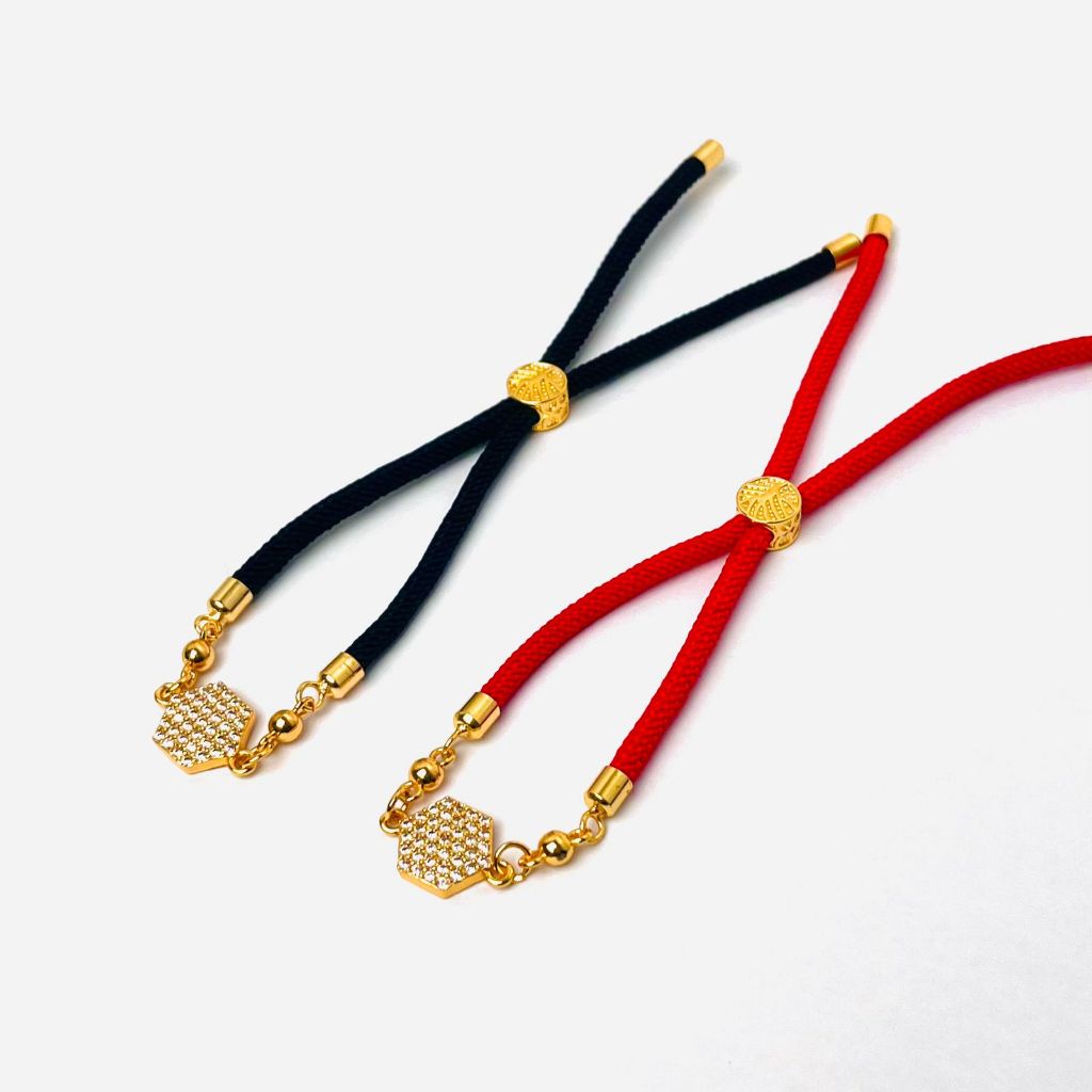 Gelang Serut Kain Segi Enam Full Mata Perhiasan Wanita Xuping Lapis Emas