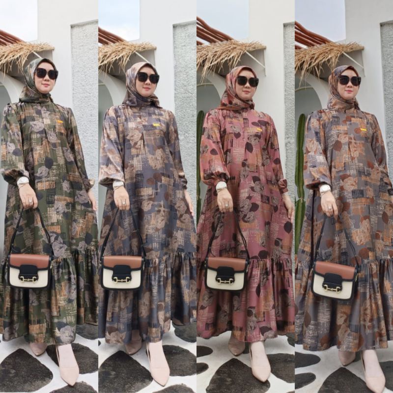 KANZIA SET HIJAB ARMANY SILK // DRESS ARMANY SILK // DRESS KONDANGAN // DRESS MEWAH