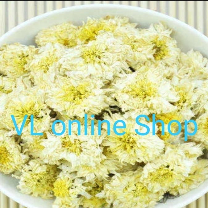 

BEST SELLER chrysanthemum putih. White chrysant. kiok Hua. teh kembang 100gr
