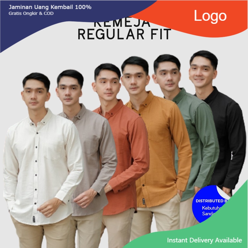 [Nes] Kemeja Lengan Panjang Linen Earth Tone Casual Pria Original / Kemeja Semi Formal / Kemeja Form