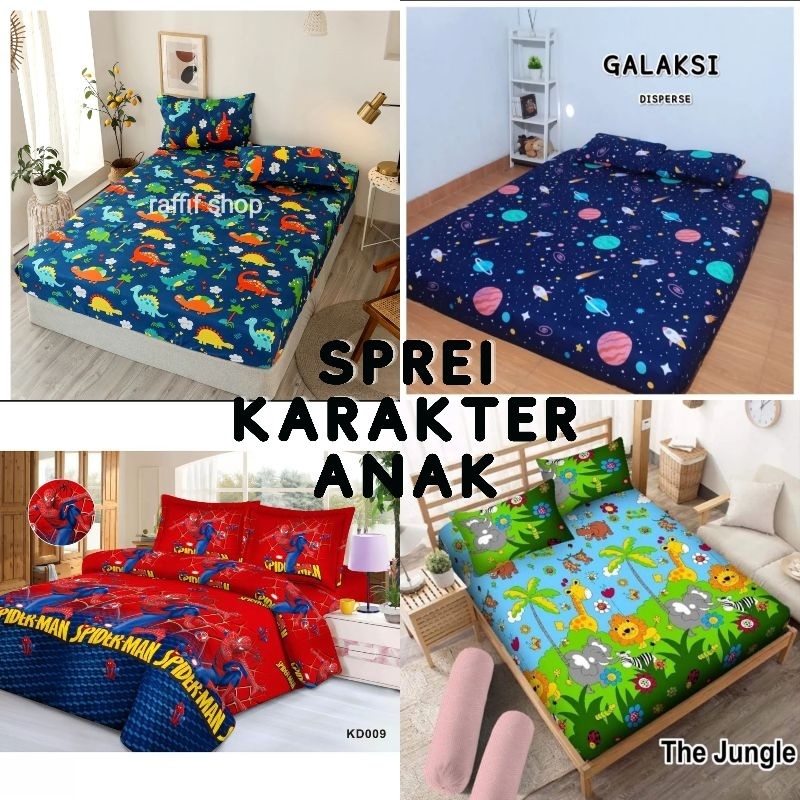 SPREI KARAKTER ANAK LAKI LAKI | SPREI SPIDERMAN | SPREI DINO | SPREI GALAXY