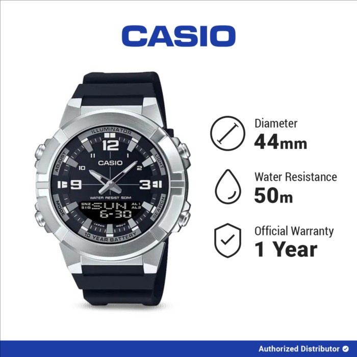 [READY INSTANT] Casio General AMW-870-1AVDF Original Jam Tangan Pria Analog Digital