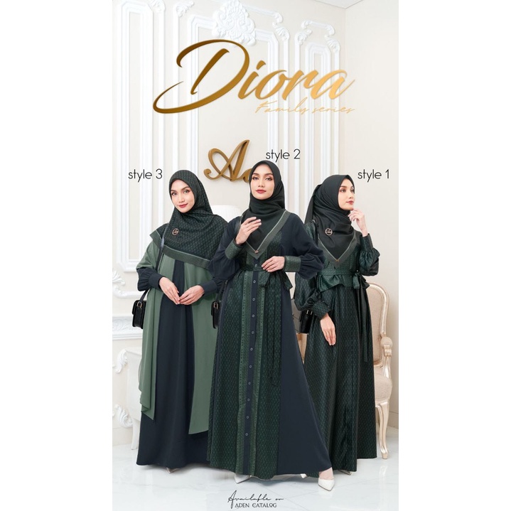 Gamis Mom Diora Family Series Emerald by Aden Hijab