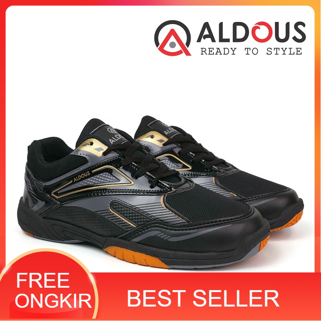 BEST SELLER Aldous Sepatu Badminton Olahraga Pria Sneakers Lari Jogging Bulutangkis Sekolah Original