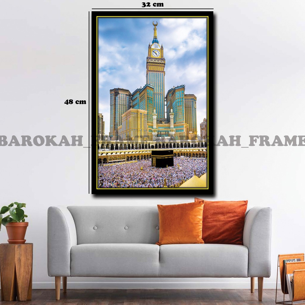 100% ORI Pintu Kabah Makam nabi Mekah Mekkah Foto Gambar Poster Bingkai Dll 32x48cm