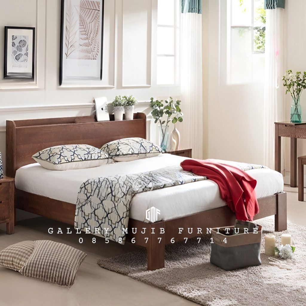 Dipan Tempat Tidur Minimalis Dipan Kayu Jati 180x200