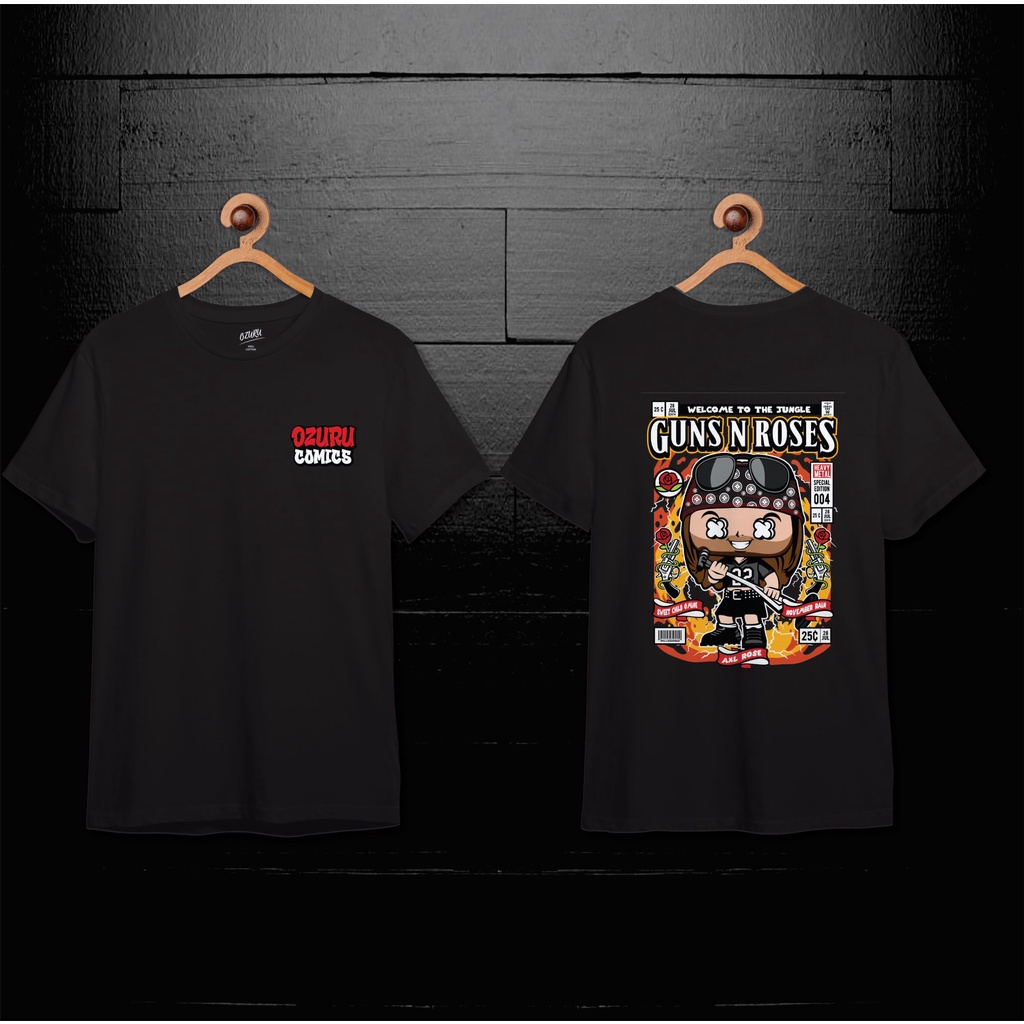 【COD】 NEW Ozuru Comics T-shirt Axl Rose Kaos Design Premium KAOS
