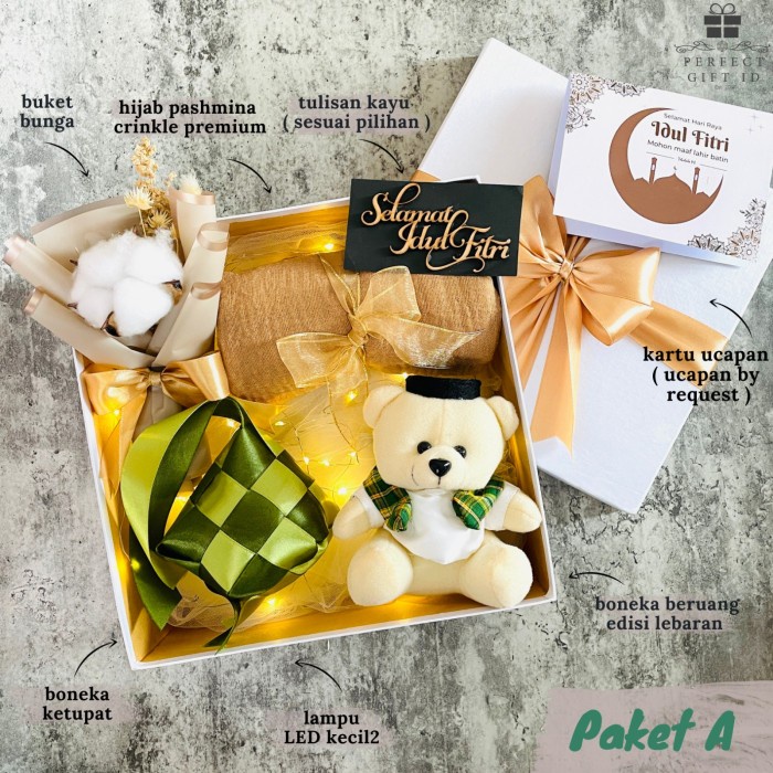 

PROMO- Hampers Lebaran Idul Fitri Hijab Box Lebaran Giftset Paket Idul Fitri - A, No Bunga -Cowok